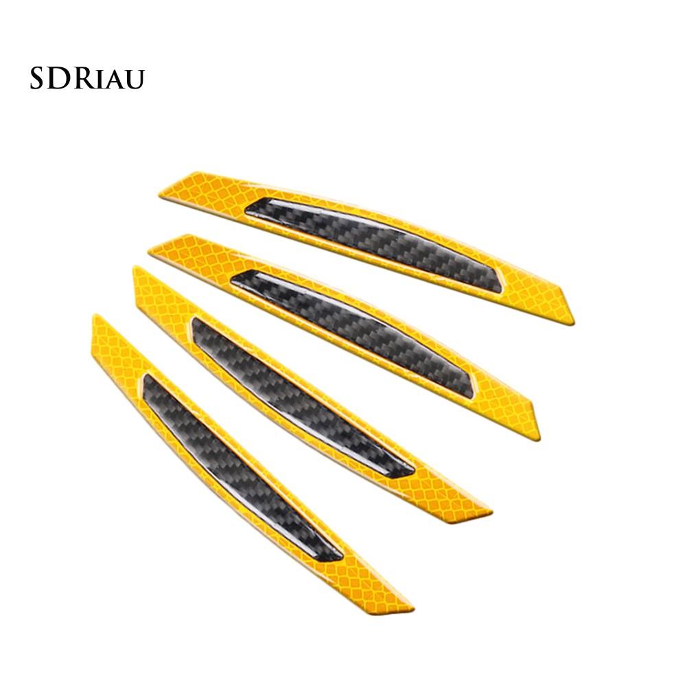 Bộ 4 sticker cacbon thiết kế trang trí chống trầy cho chi tiết xe hơi
