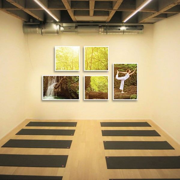 Bộ 5 Tranh Gỗ MDF Treo Tường Yoga Và Thiên Nhiên W1136