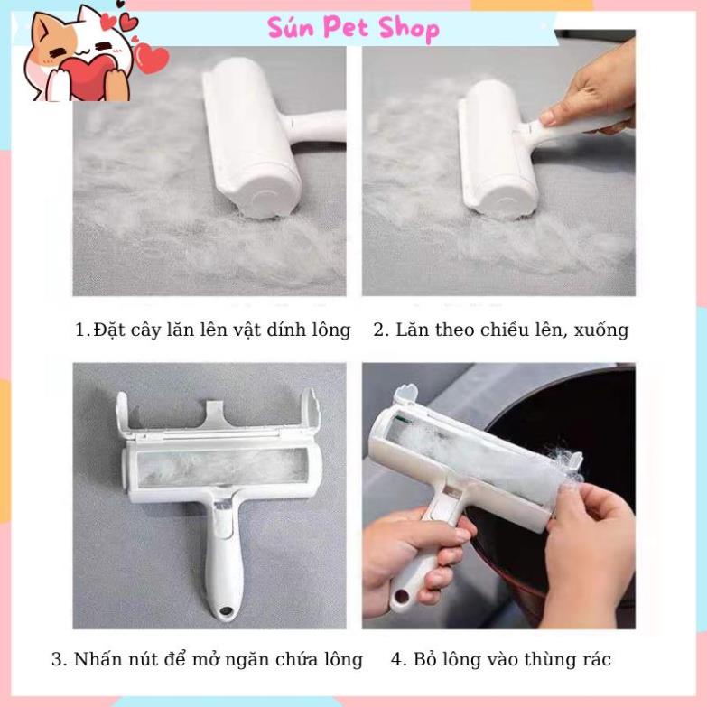 Cây lăn lông tĩnh điện cao cấp, hút sạch lông chó mèo