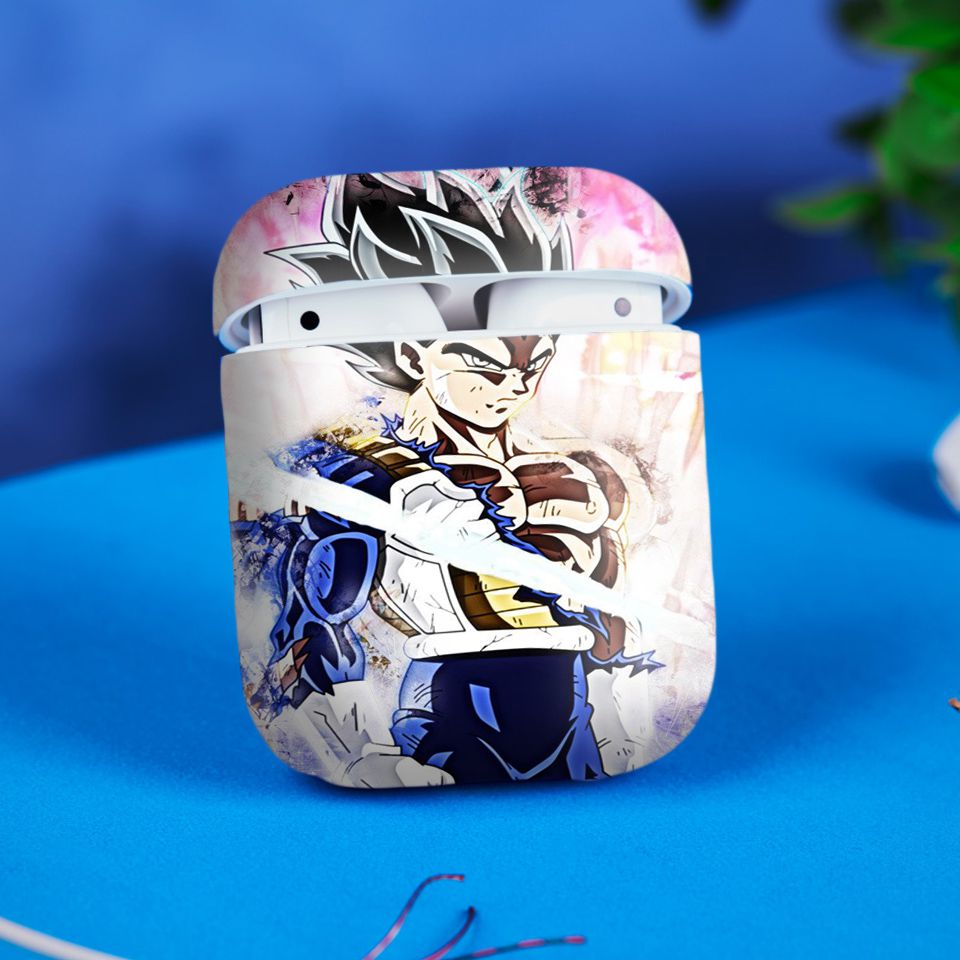 Miếng dán skin chống bẩn cho tai nghe AirPods in hình Dragon Ball - Vegeta 4 - 7vnr65 (bản không dây 1 và 2)