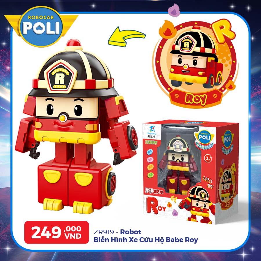 Đồ Chơi Robot Biến Hình Xe Cứu Hộ Babe Roy ROBOCAR POLI ZR919