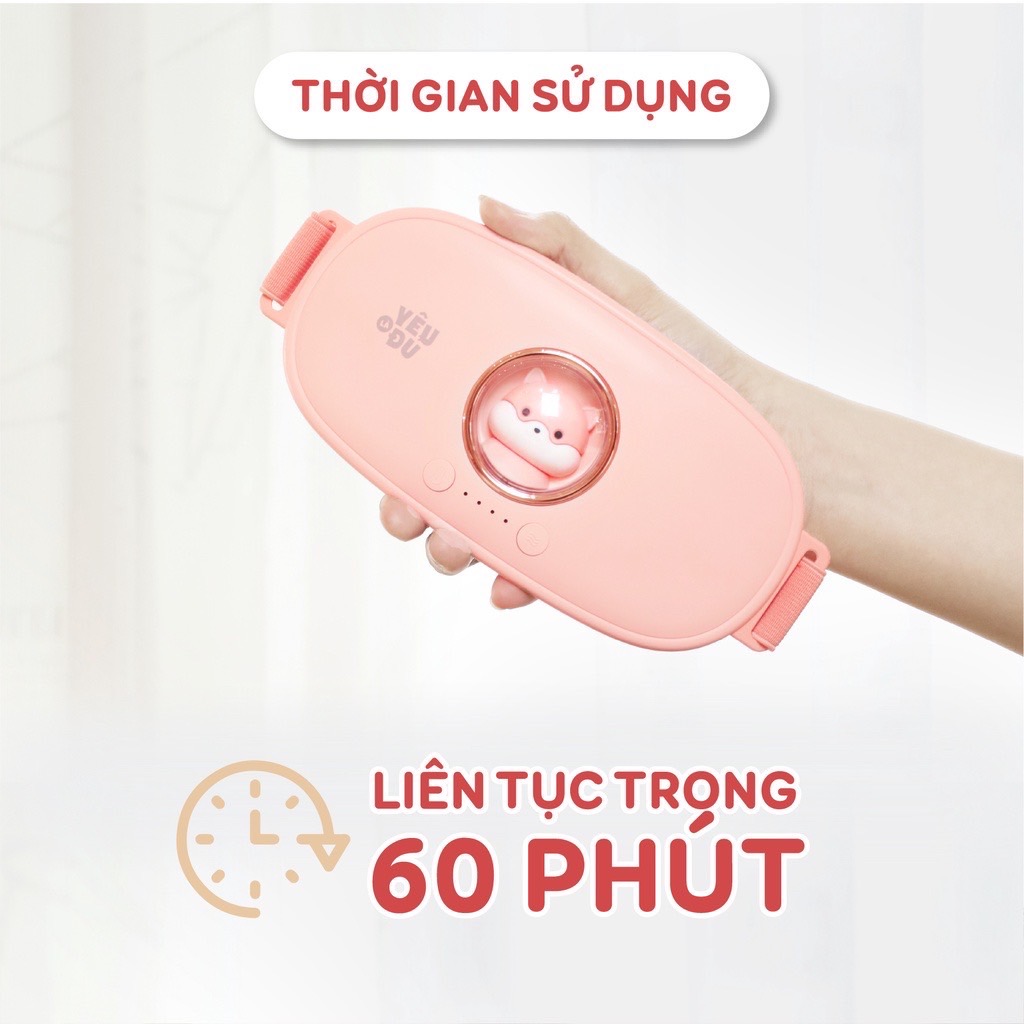 Đai Chườm Nóng, Máy Massage Giảm Đau Bụng Kinh BUMAS BU01 - Hỗ Trợ Chống Lão Hoá Da Sau Sinh