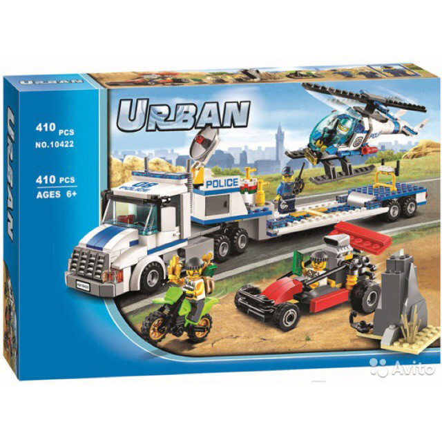 Bộ đồ chơi lắp ráp, xếp hình các phương tiện lưu động của cảnh sát săn bắt cướp