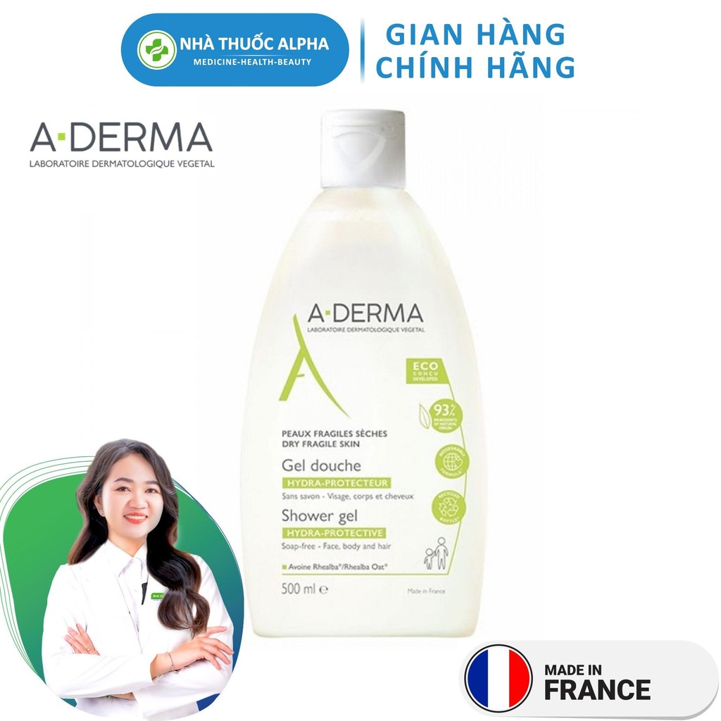 Sữa Tắm A-derma Giảm Mụn Lưng &amp; Viêm Lỗ Chân Lông 500ml