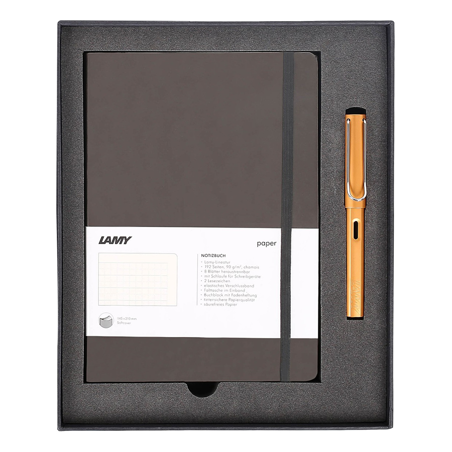 Gift Set Lamy Notebook A5 Softcover Umbra + Lamy Al-Star Bronze - GSNAl0015