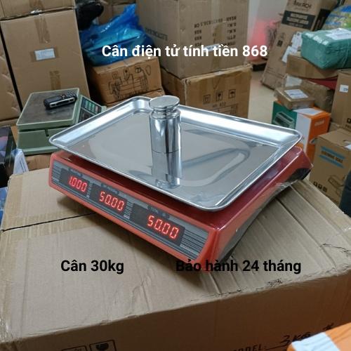 Cân điện tử tính tiền 868 - ( 30kg/5g ) Màn hình LED 2 mặt,dùng cho cân thịt cá,trái cây... ( bảo hành 2 năm )