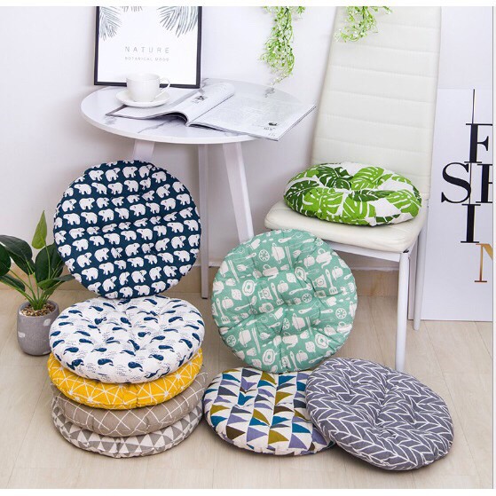 Đệm Tròn Ngồi Bệt , Đệm Lót Ghế Xinh Xắn Phong Cách Nhật Bản Kích Cỡ 45x5cm - Hàng Loại 1 Chính Hãng MINIIN