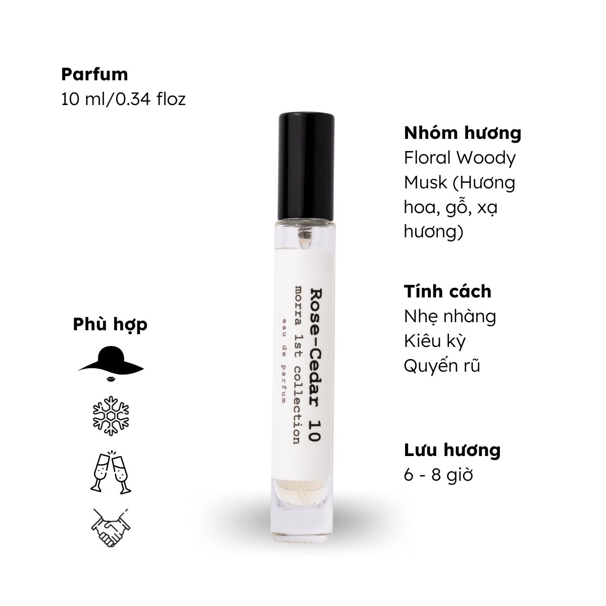 Nước hoa nữ Morra No.93 nguyên liệu nhập Pháp hương hoa, gỗ, xạ hương nhẹ nhàng, kiêu kỳ, quyến rũ lưu hương thơm lâu - dạng xịt
