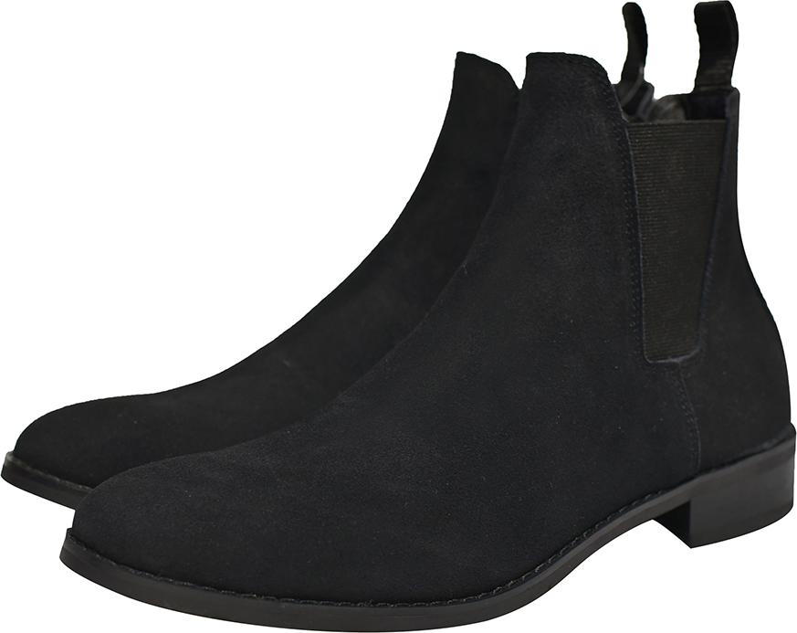 Giày Chelsea boot nam màu đen da lộn Revision 2