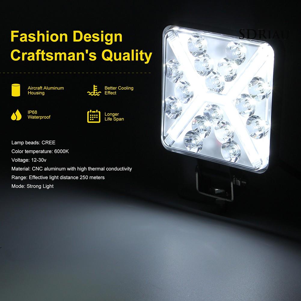 Đèn Pha Led Hình Vuông 4 Inch Cho Xe Hơi