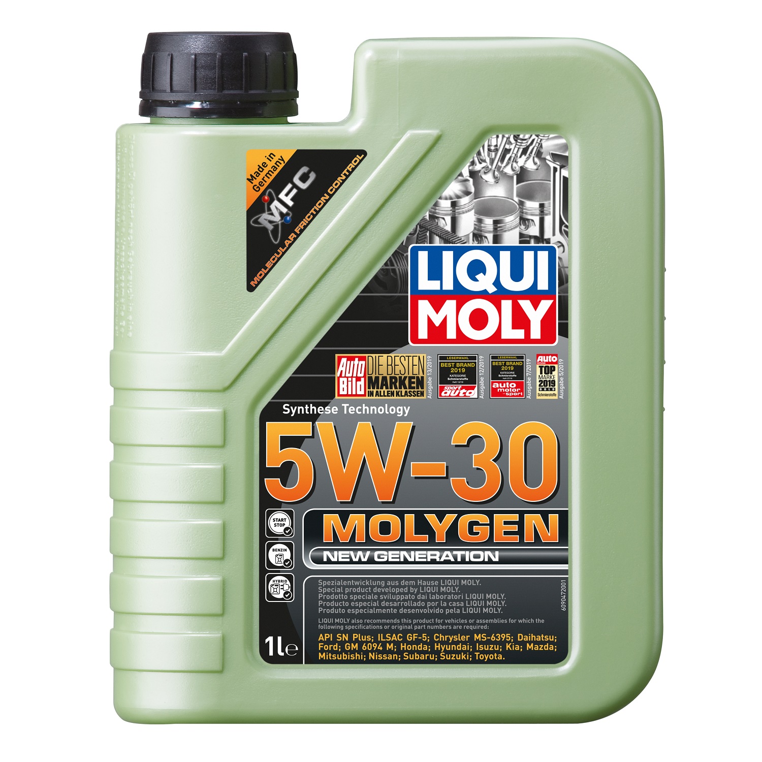 Dầu nhớt tổng hợp xe ga Molygen Liqui Moly 1L 5W30 - Tặng kèm 1 khăn lau chuyên dụng 3M