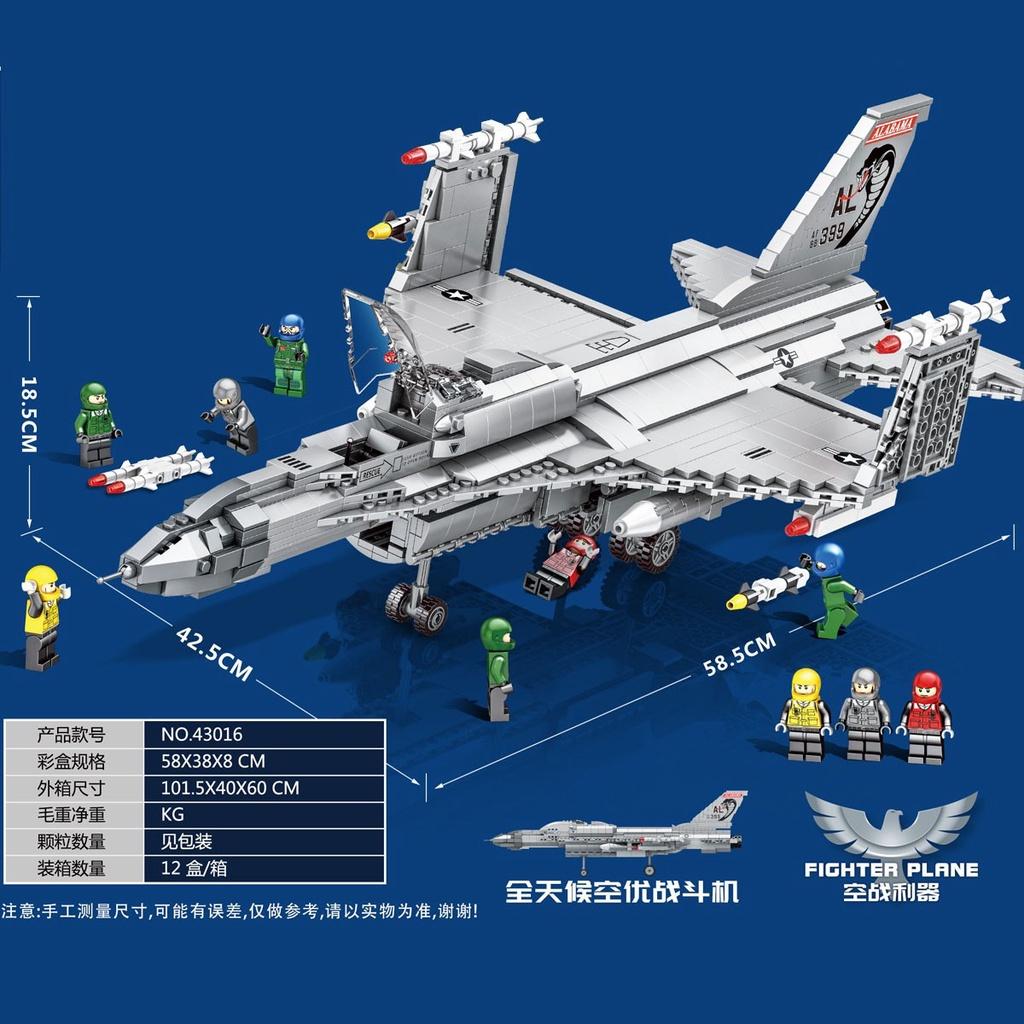 Lắp ráp xếp hình City 43015 : Máy bay phản lực F18 của quân đội Mỹ AIR THUNDERBOLT 1202 mảnh