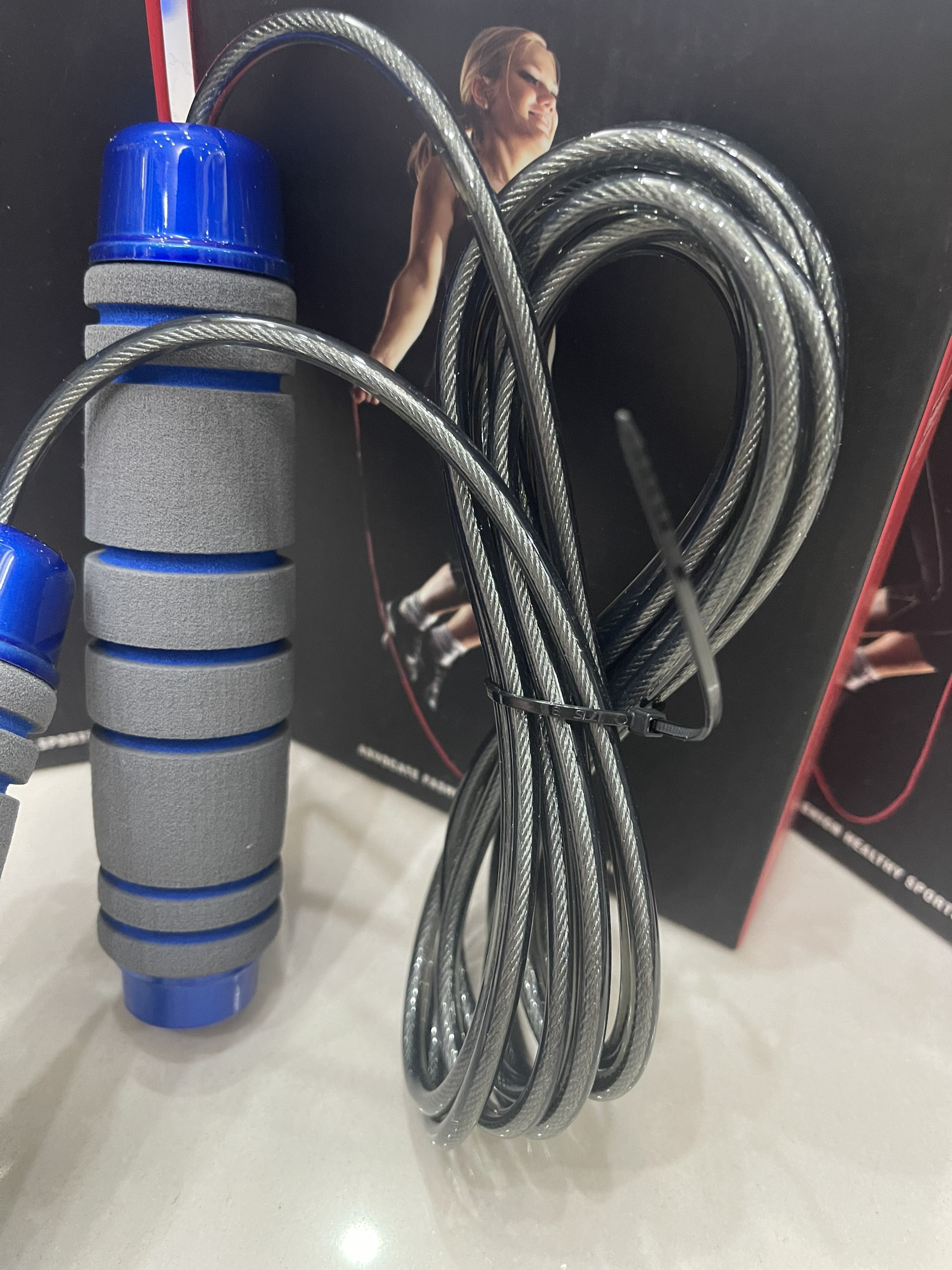 Dây Nhảy Tập Thể Dục Lõi Thép Cao Cấp Tay Càm Bọc Xốp Cực Êm Có Thể Điều Chỉnh Độ Dài Hỗ Trợ Tập MUAY BOXING
