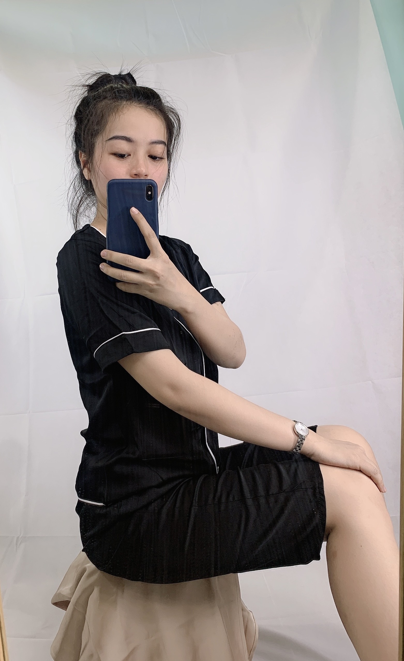 Pijama lưng nữ - đồ mặc nhà - vải lụa mềm mại