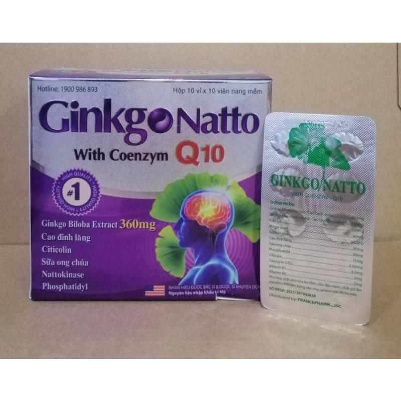 GINKGO NATTO COENZYM Q10 - GIÚP TĂNG CƯỜNG LƯU THÔNG TUẦN HOÀN NÃO