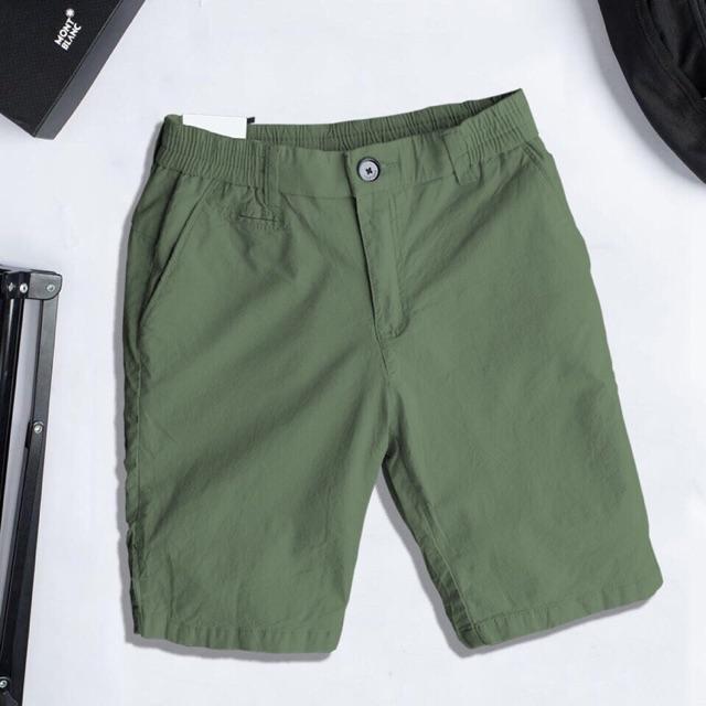 Quần short nam lưng phối thun,chất kaki thun