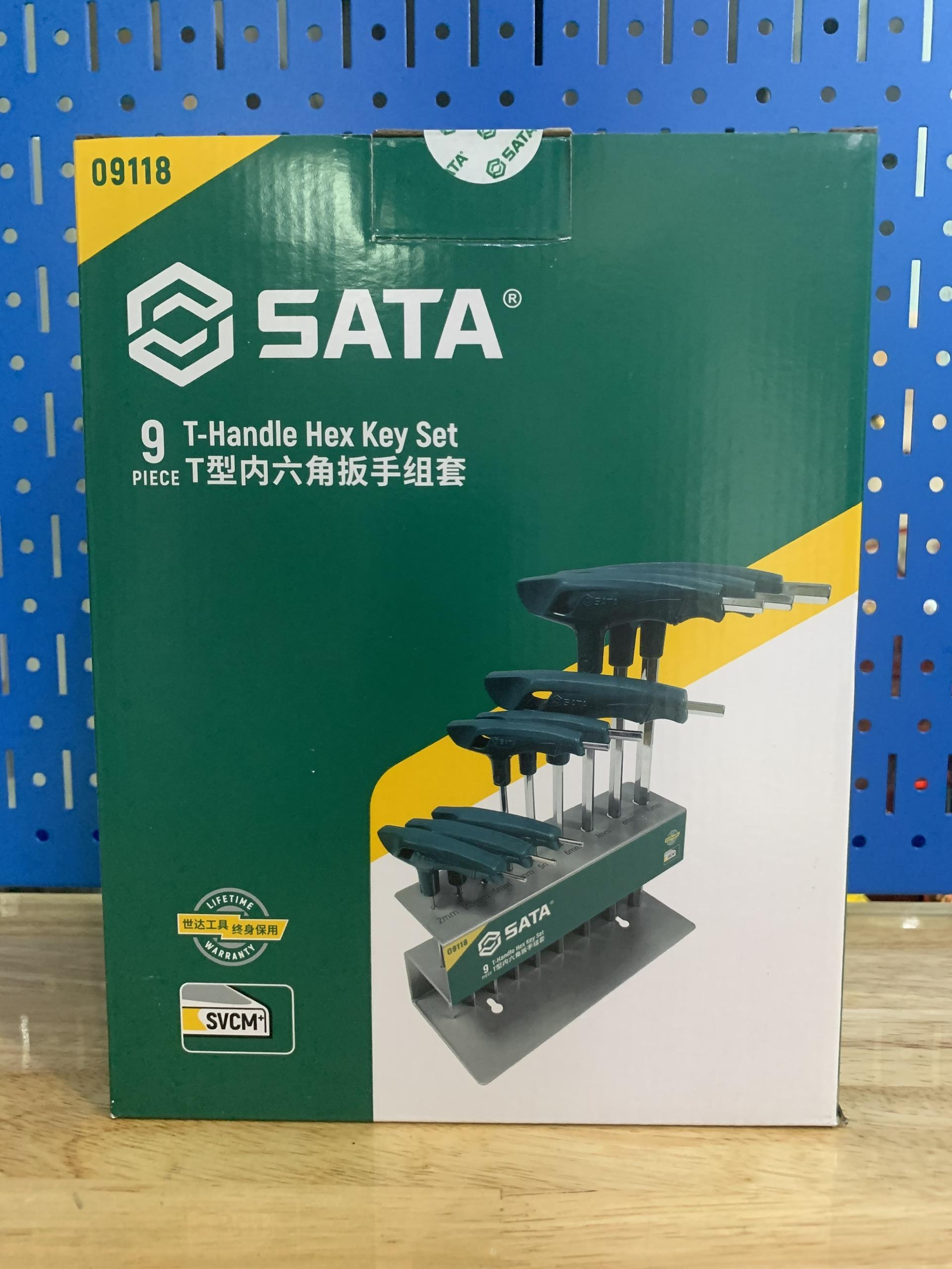 Bộ tay vặn T lục giác 9 cái SATA 09118