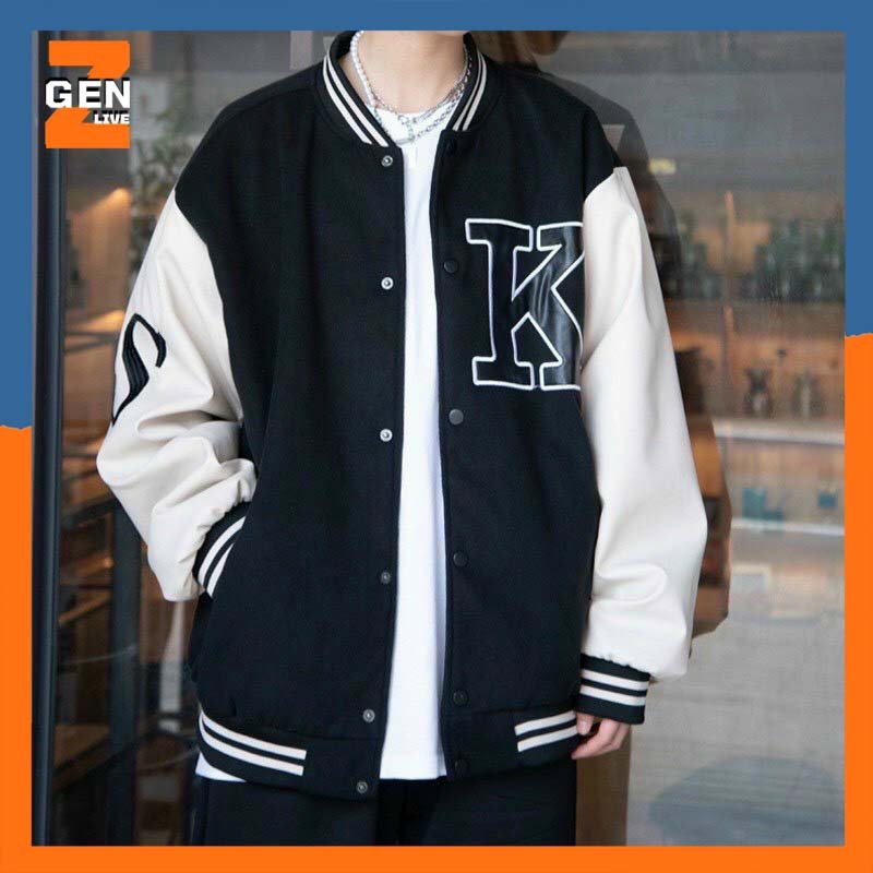 Áo khoác bomber unisex, thiết kết chữ K đặc biệt, chất dù mát mẻ phù hợp mọi thời tiết - LZ FASHION - TP010