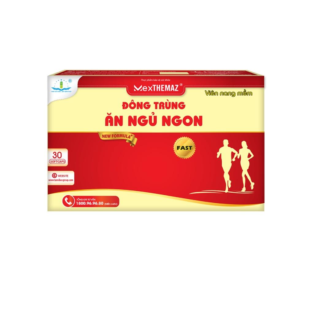 Đông Trùng Ăn Ngủ Ngon Gold New Brand Dạng Vỉ (Hộp/30 viên) Cải Thiện Mất Ngủ, Khó Ngủ, Mệt Mỏi, Chán Ăn