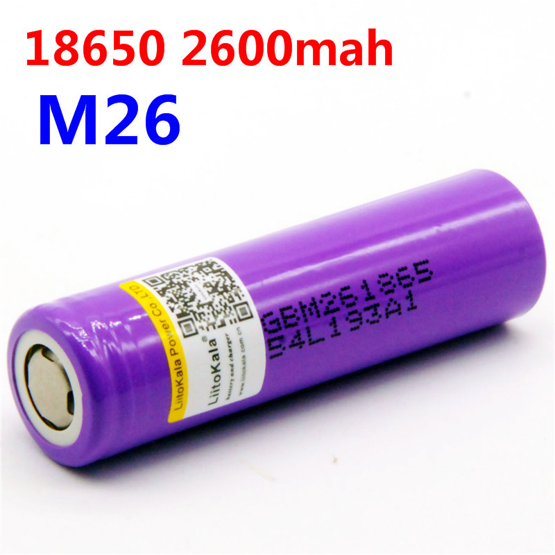 Pin Sạc LiitoKala M26 Lithium 2600MAH tốc độ xả 10A liên tục Hàng Chính Hãng