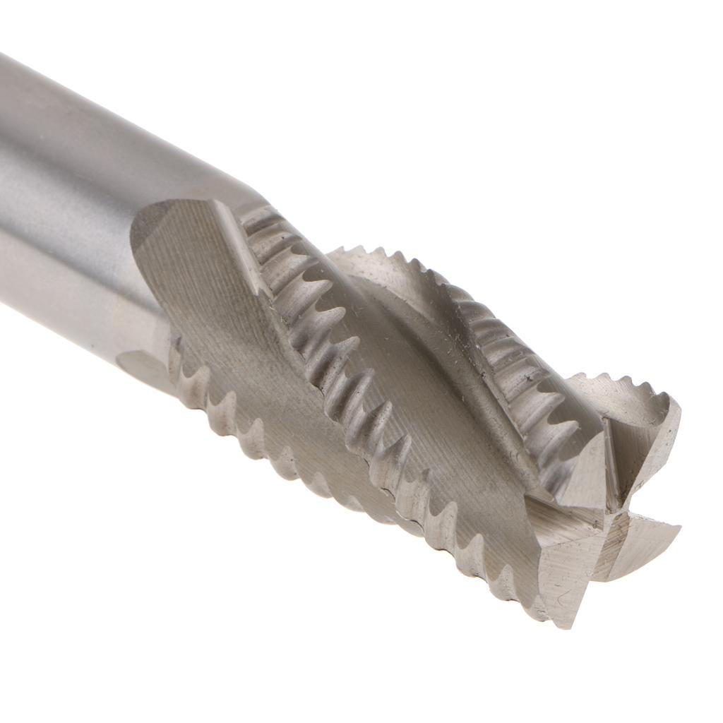 2 Pieces HSS CNC Straight End Mill 4 Flute Thread Milling End Cutter Drill Bit