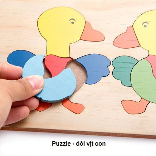 Bộ tranh ghép các loài động vật | Puzzle Animal 16x24cm - PHẦN 1