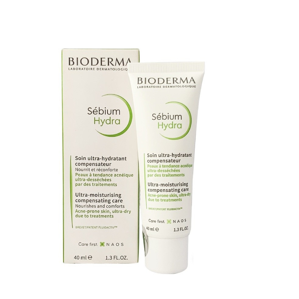 Kem Dưỡng Ẩm Bioderma Sébium Hydra Dành Cho Da Dầu Nhờn Mụn Giúp Nuôi Dưỡng, Làm Dụi Và Phục Hồi Cho Da 40ml + Tặng Kèm 1 Móc Khóa Hình Tour Eiffel Viền Đỏ