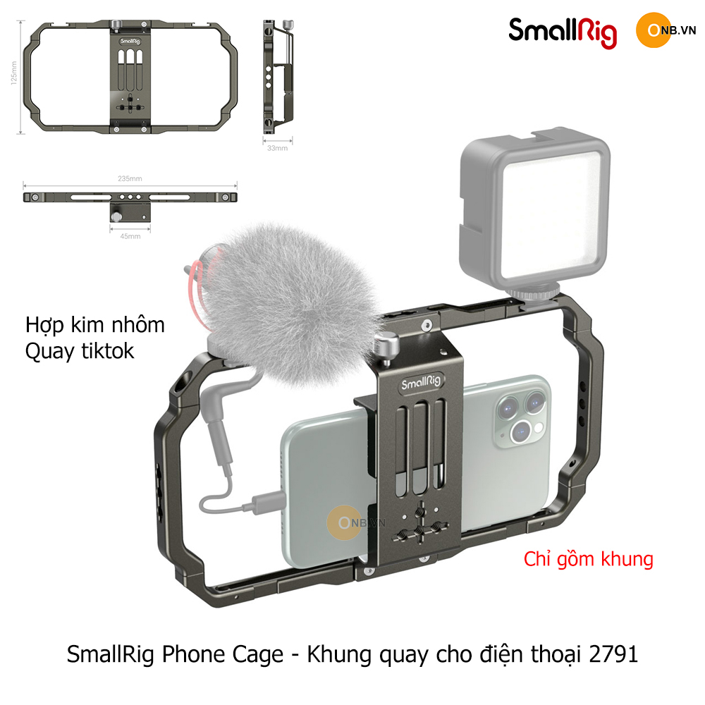 SmallRig Phone Cage - Khung quay Vlog I-phone Android 2791