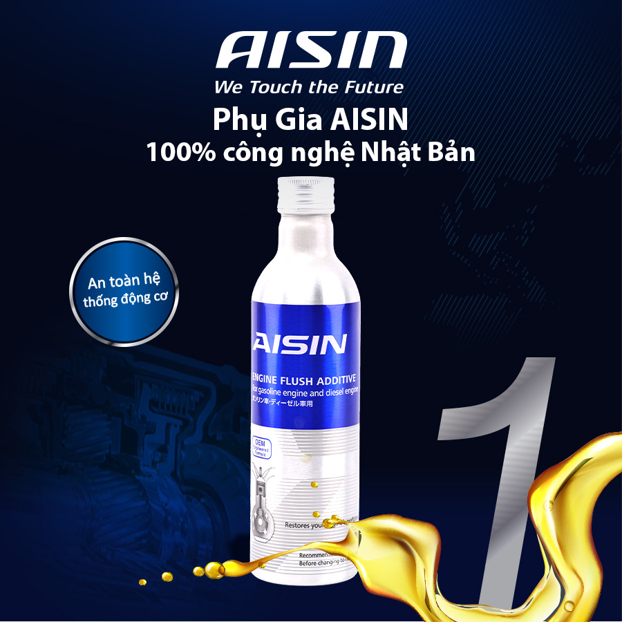 Dung Dịch Súc Rửa Động Cơ AISIN dành cho ADEAZ-4004 Phụ Gia Dầu Nhớt Làm Sạch Cặn Bùn Trước Khi Thay Nhớt Xe Ô Tô