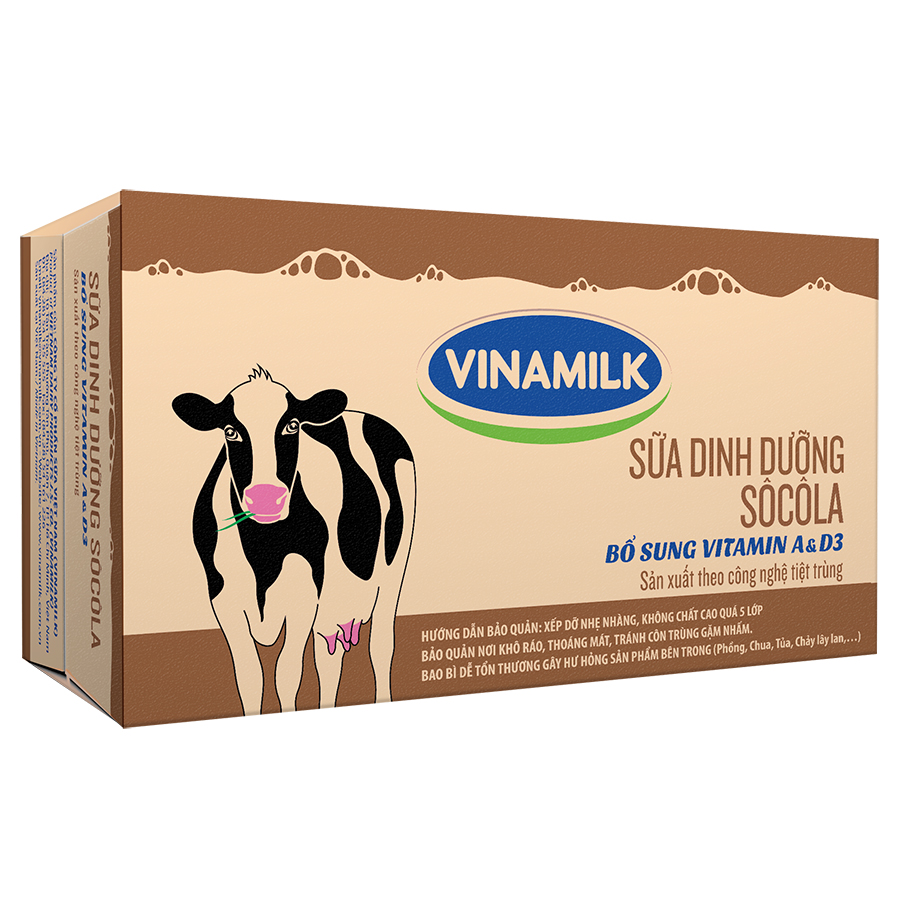 Thùng 48 Bịch Sữa Dinh Dưỡng Vinamilk Sôcôla (220ml / Bịch)