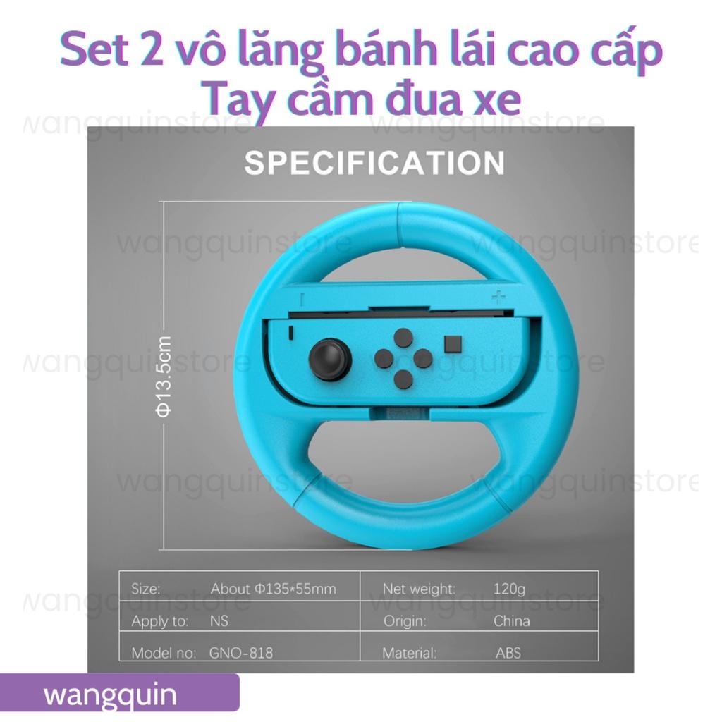 Sẵn VN - Set 2 Vô Lăng Bánh Lái Phụ Kiện Máy Game Nintendo Switch/ Oled/ Lite Tay Cầm Điều Khiển Joycon Game Đua Xe Kart