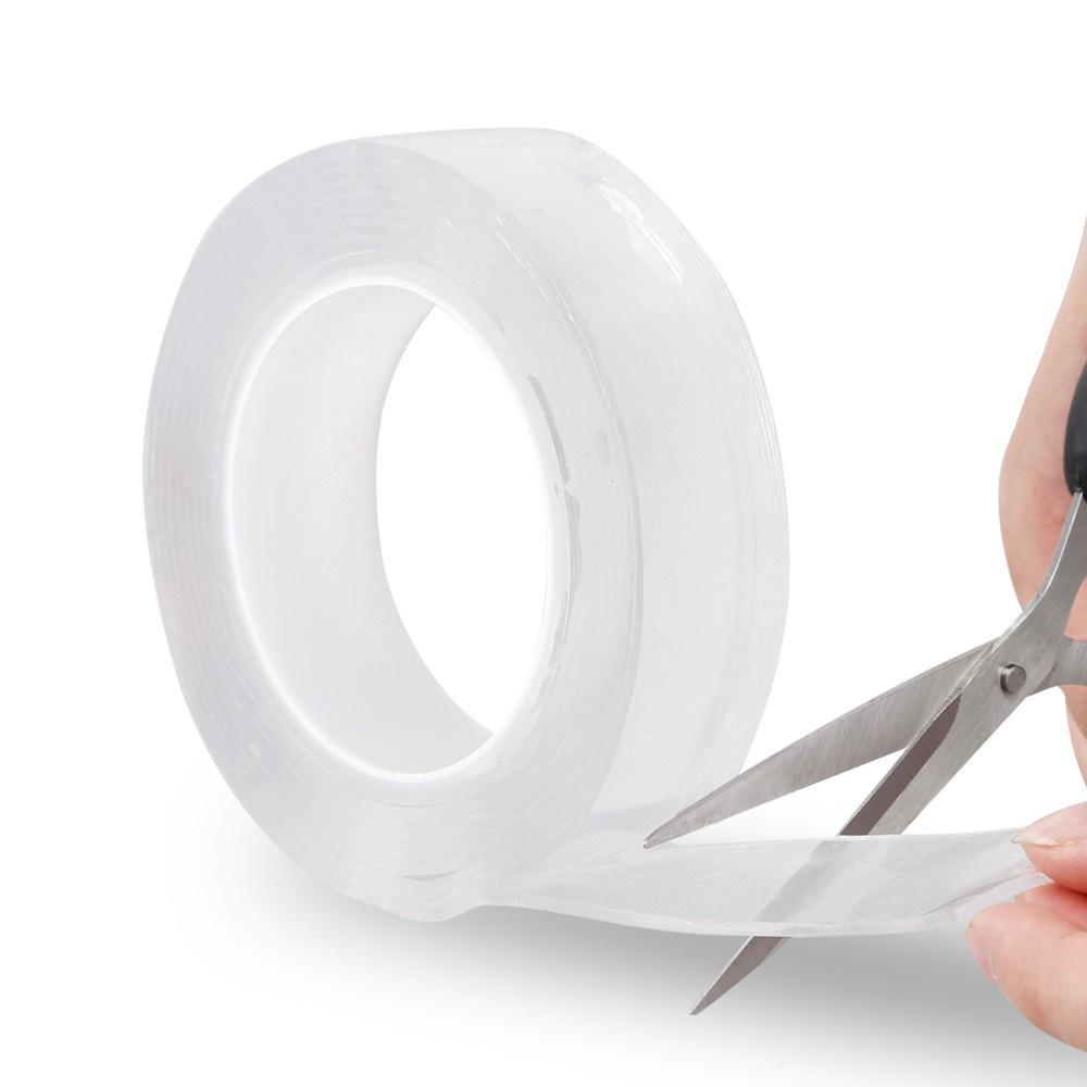 Băng dính trong suốt siêu dính tái sử dụng nhiều lần, cuộn dài 3m