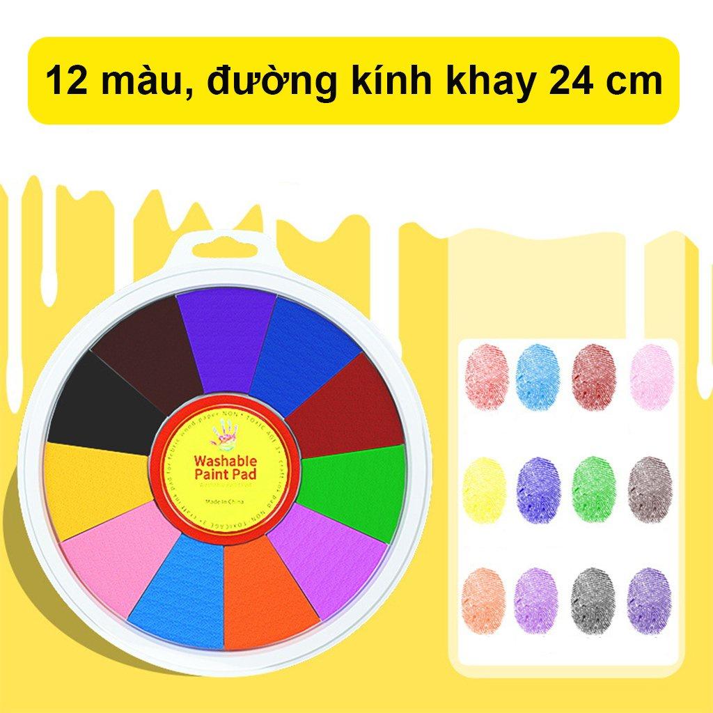 COMBO Mực in bàn tay/vân tay + sổ vẽ vân tay Washable Paint Pad + Finger Painting Book