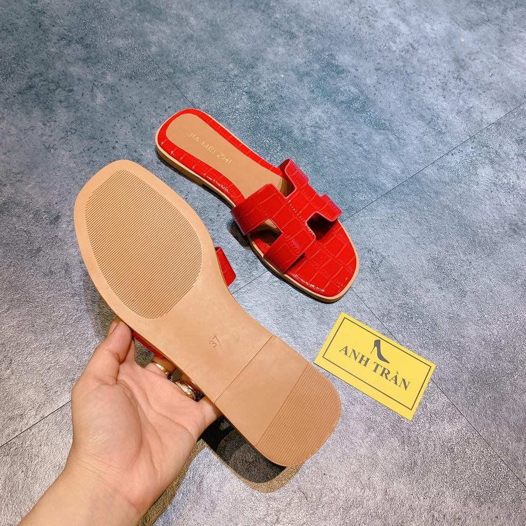 Dép chữ h nữ vân bóng quảng châu cao cấp DE2948