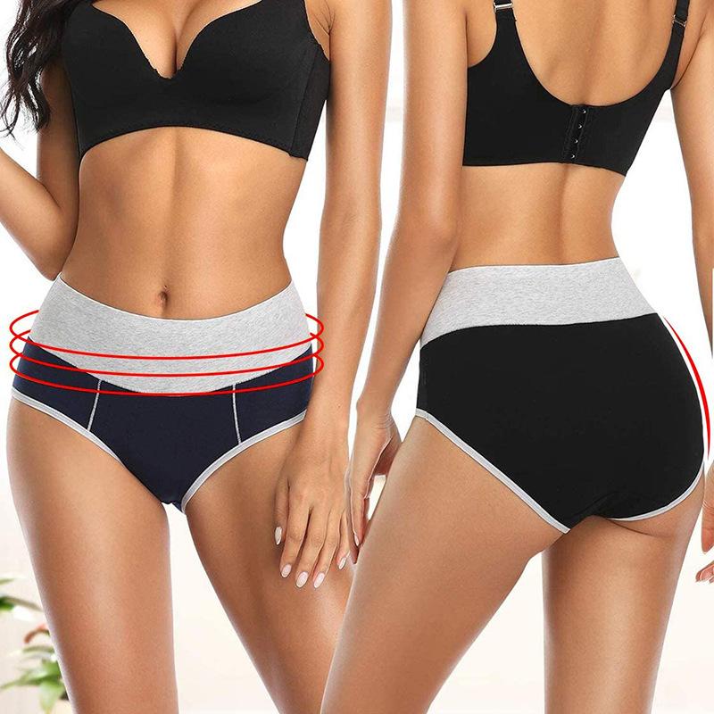 5 Cái/lốc Liền Mạch Cao Cấp Nữ Quần Lót Màu Đen Đơn Giản Quần Lót Cotton Hông-Nâng Quần Lót Cho Nữ