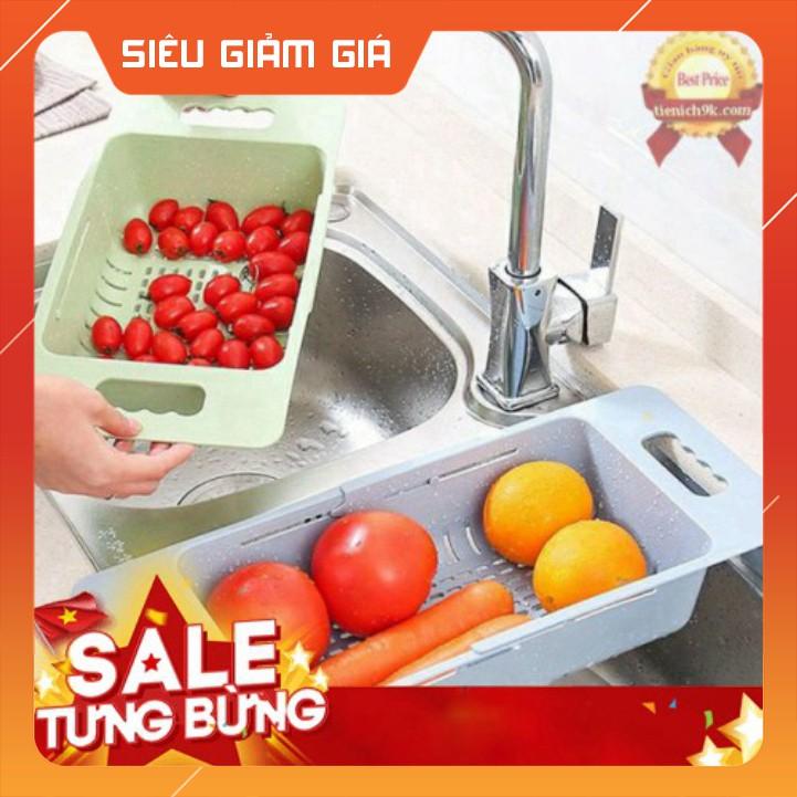 Rổ Gác Bồn Rửa Bát - Rửa Chén, Rau Củ Quả Gấp Gọn Đa Năng Tiện Dụng