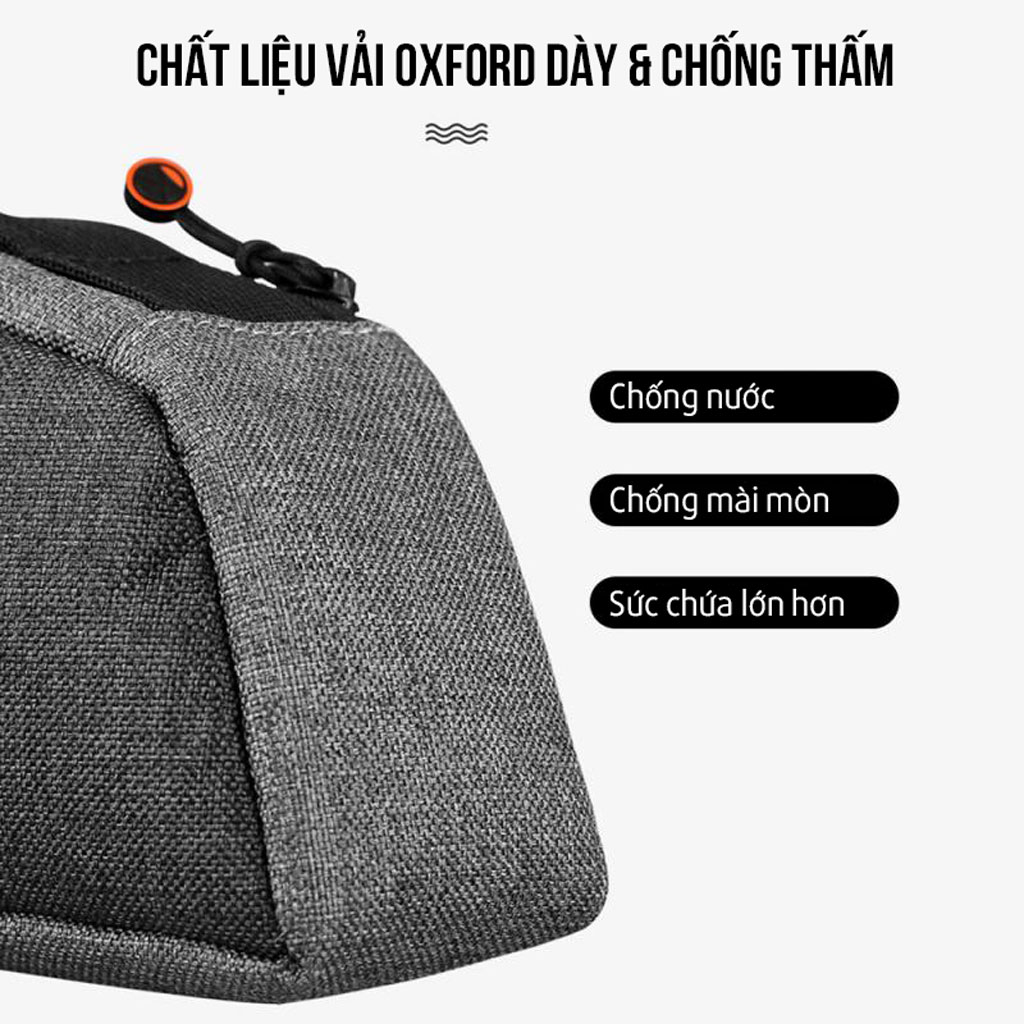 Túi Xe Đạp Treo Sườn Xe Dài 1 Ngăn ML02 Chống Nước Vải Oxford Chống Mài Mòn MaiLee