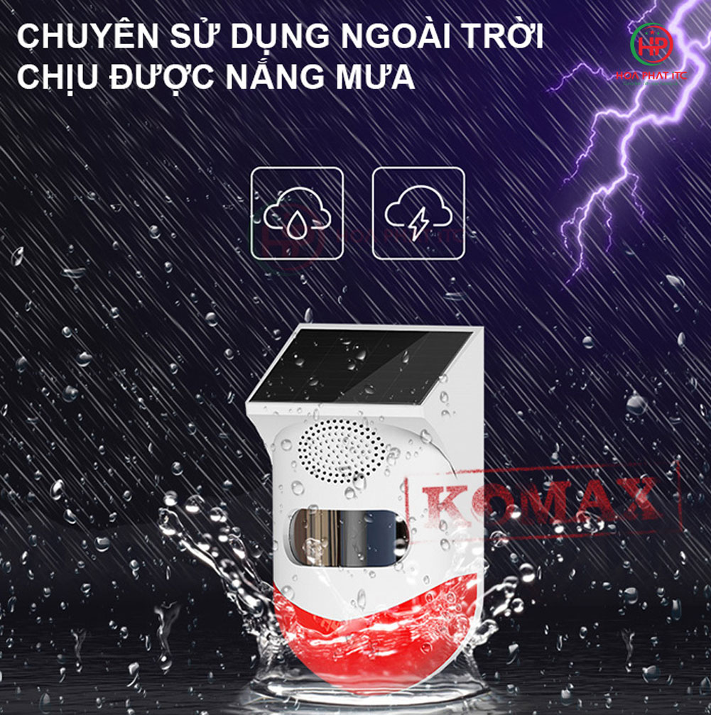 Báo động hồng ngoại năng lượng mặt trời KM-X20 – Chống nước có điều khiển từ xa