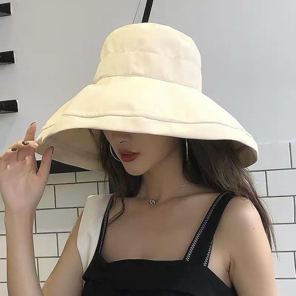 Mũ nón vải bucket trơn đen vành rộng ulzzang phong cách hàn quốc dành cho nữ; M10 - BONMIE