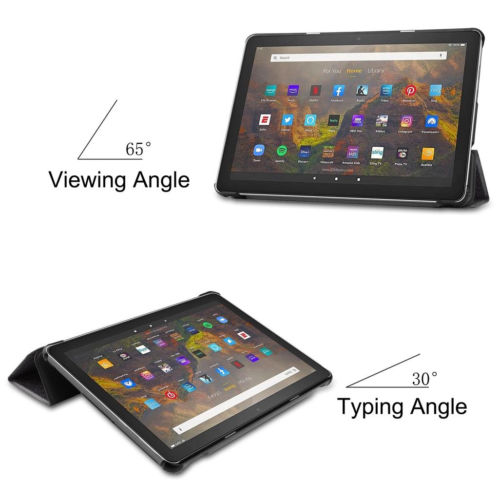 Bao Da Máy Tính Bảng Nắp Lật Nam Châm Thông Minh Cho Amazon New Fire Hd 10 2021 10 Plus 2021 11th Gen