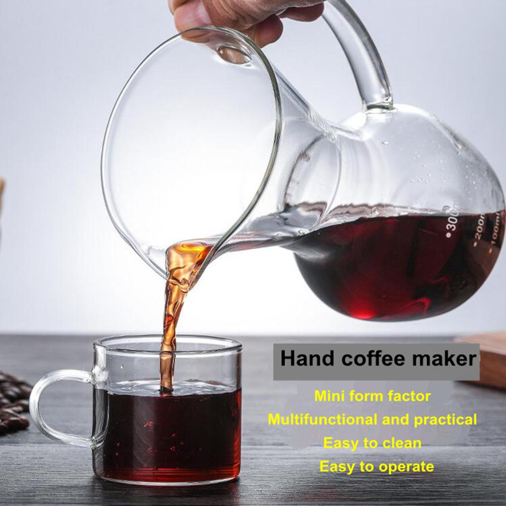 Pour Over Coffee Maker Glass Coffee Drip Kettle Coffee Brewing Tool