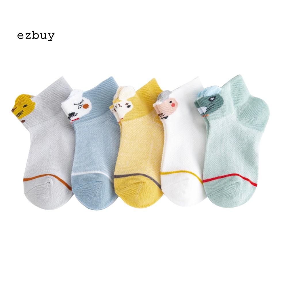 Set 5 Đôi Vớ Cotton Thoáng Khí Dành Cho Bé