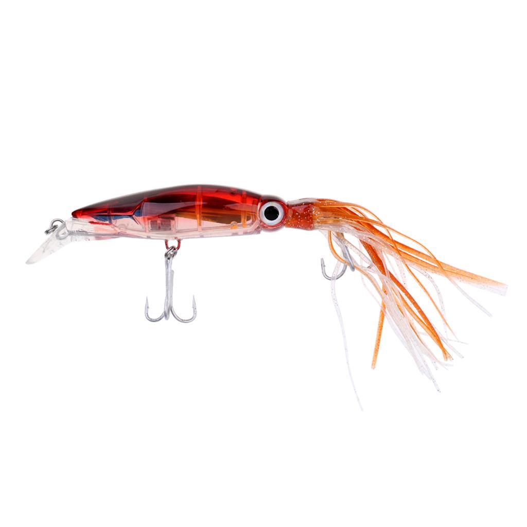 3-4pack Squid Jig Fishing Tackle Bait Hook Tuna Marlin Trolling Lure Brown