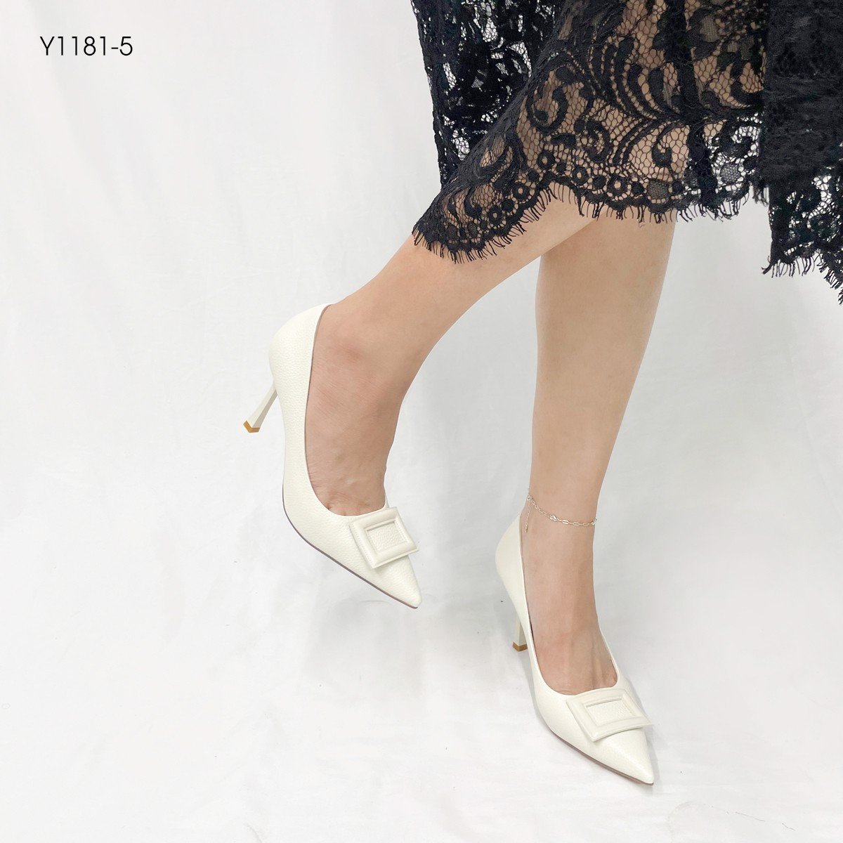 Giày Cao Gót 7 Phân Họa Tiết Nơ Thanh Lịch Mã :Y1181-5