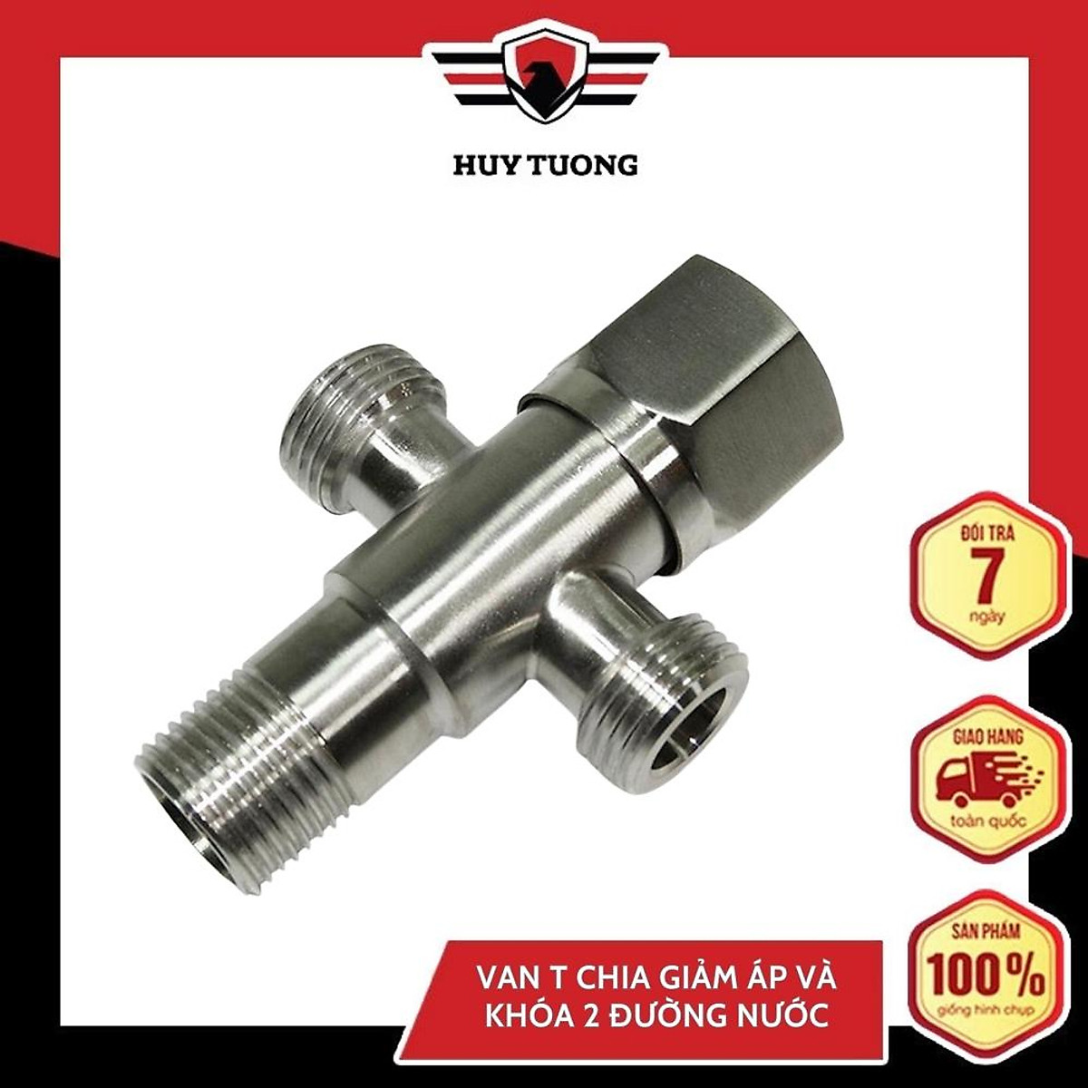 Van chia giảm áp - khóa 2 đường nước Inox SUS 304 ĐIỆN HÂN BÁCH