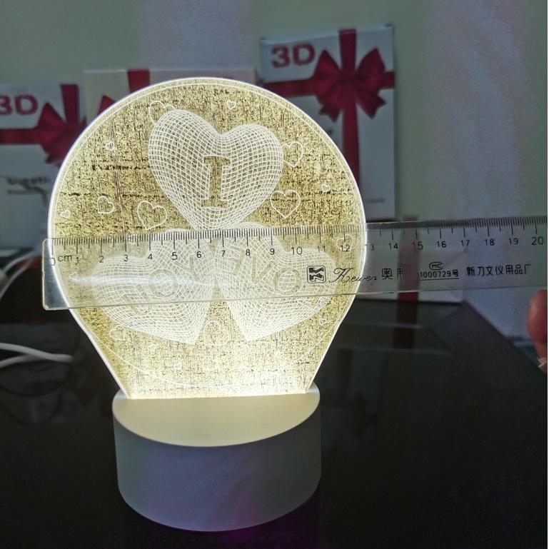 Đèn ngủ 3D/ đèn ngủ để bàn kiểu dáng siêu xinh - 3 chế độ sáng, làm trang trí phòng ngủ, quà tặng ý nghĩa
