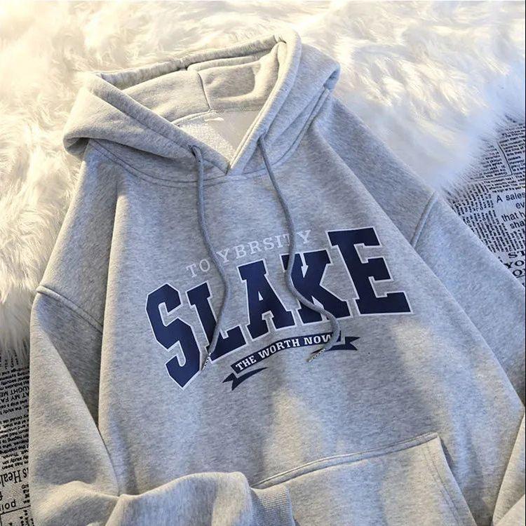 Áo Hoodie nam nữ Dáng Rộng in chữ SLAKE sành điệu