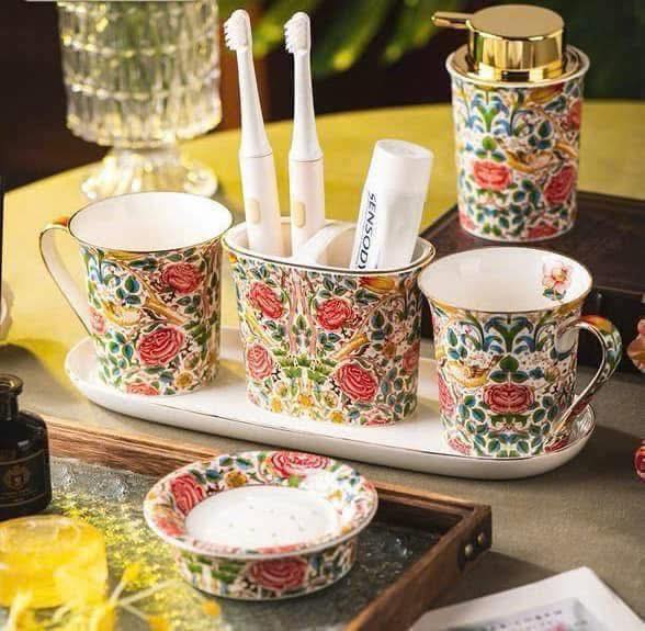 Set 2 cốc đánh răng Magrace Paris Hàng chính hãng