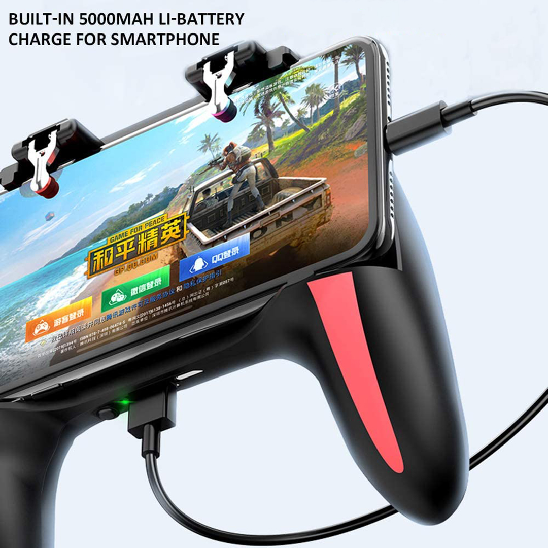 Tay cầm chơi game H10 sạc làm mát kép giá đỡ điện thoại điều khiển PUBG ROS liên quân