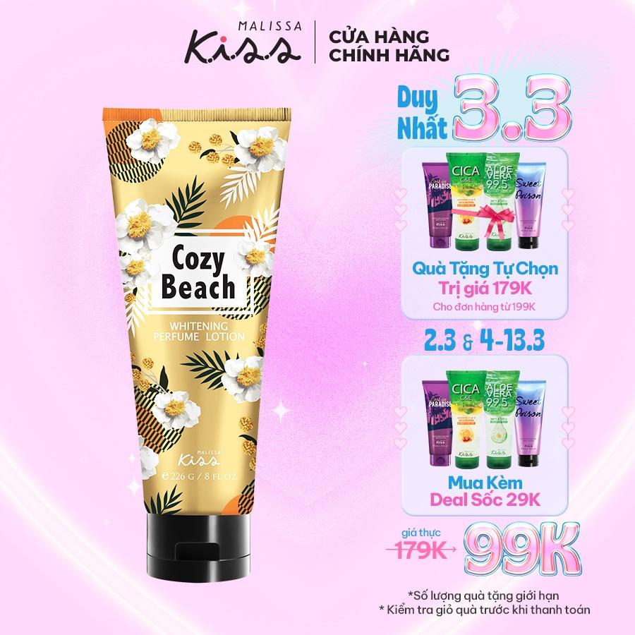 Sữa Dưỡng Trắng Da Toàn Thân Hương Nước Hoa Malissa Kiss Hương Cozy Beach 226g